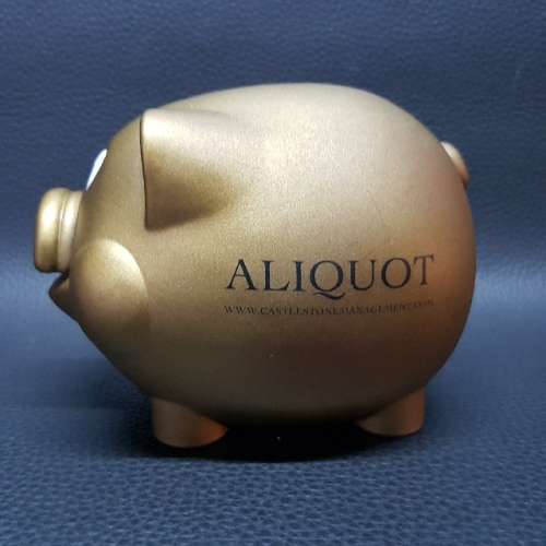 Highly Collectible Golden Aliqout Hard Plastic Savings Piggy Bank