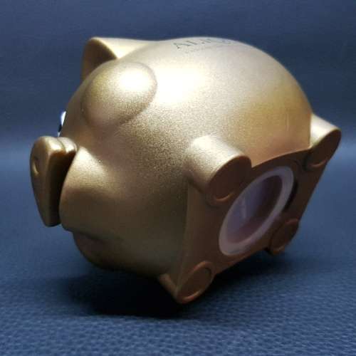 Highly Collectible Golden Aliqout Hard Plastic Savings Piggy Bank