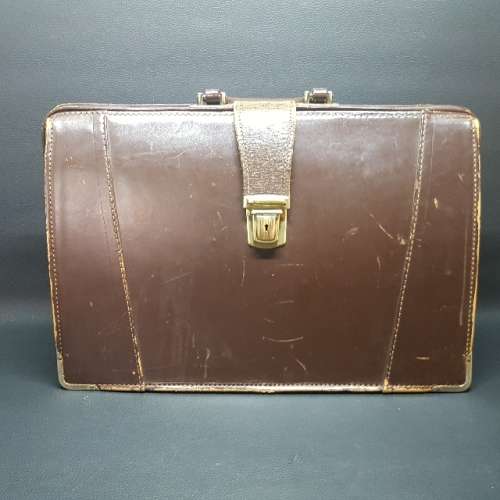 Vintage Genuine Leather Brown Leather Briefcase