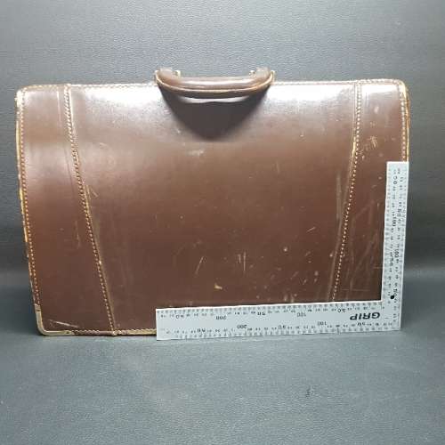 Vintage Genuine Leather Brown Leather Briefcase