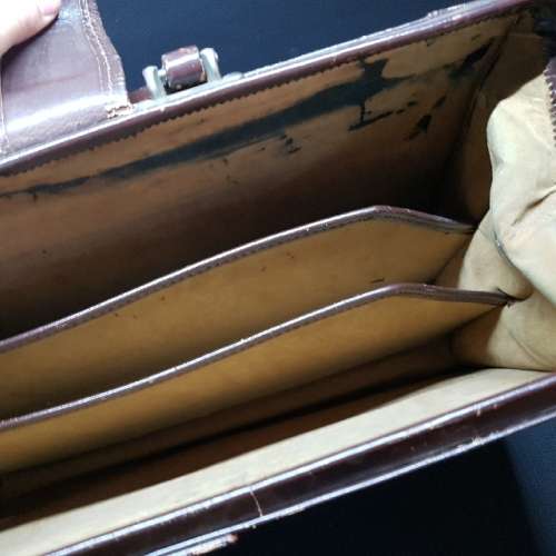 Vintage Genuine Leather Brown Leather Briefcase