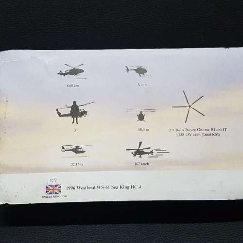 Original 1996 UK Westland WS-61 Sea King HC.4 Helicopter Scale Model