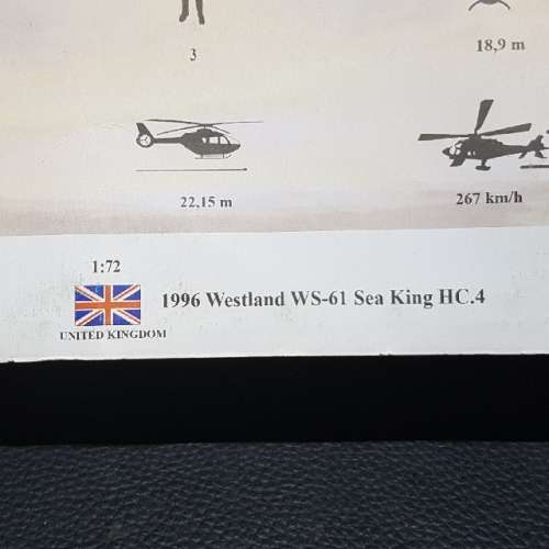 Original 1996 UK Westland WS-61 Sea King HC.4 Helicopter Scale Model