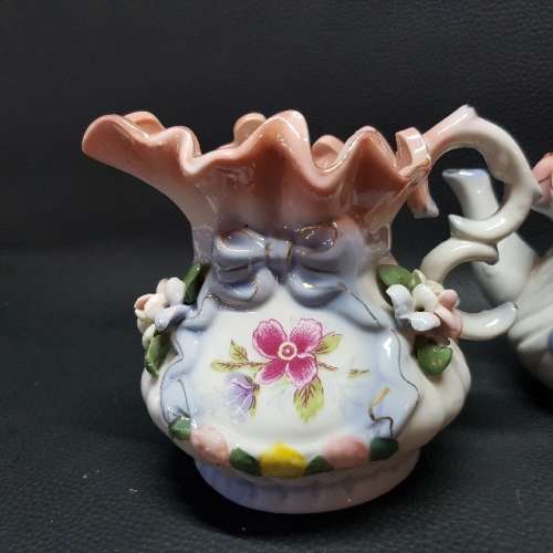 Highly Decorative Porcelain Tea Pot, Milk Creamer and Sugar Pot