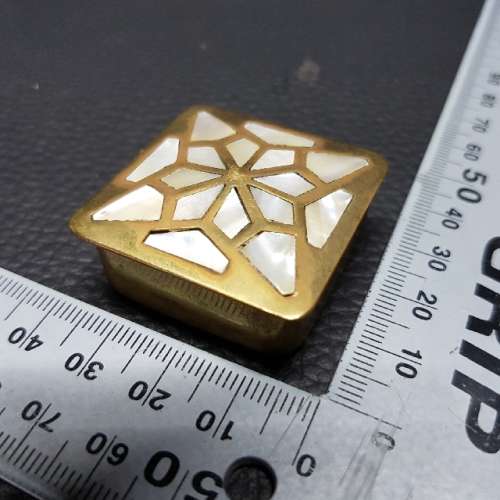 RARE!!! Collectible Brass and Mother of Pearl Inlay Snuff Box!!!!