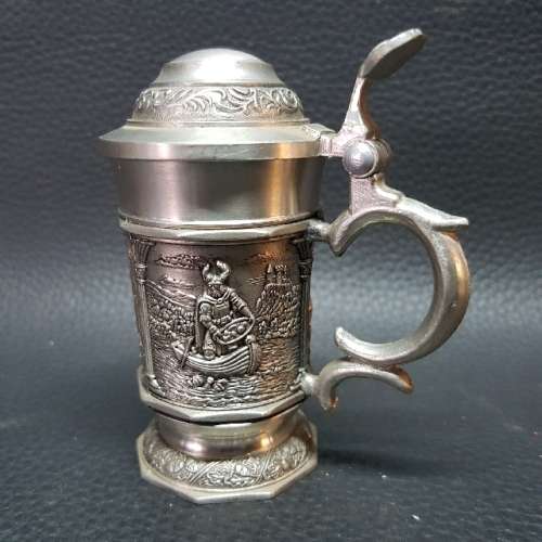 Rare Collectible  Highly Detailed ZINN Miniature Tankard
