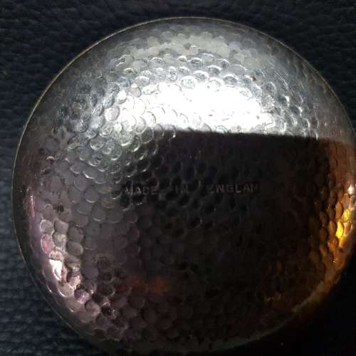 Rare English Hammered Metal Portable Ashtray!!!