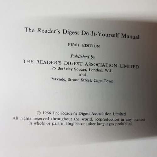 1961 Reader's Digest Do It Yourself Manual (Good Condition)