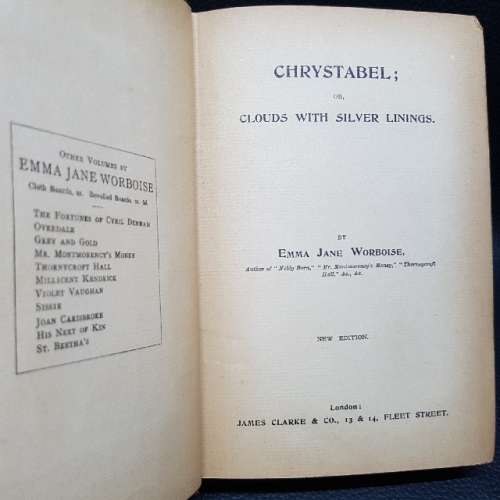ANTIQUE "Chrystabel - By Emma Jane Worboise" 1904 (Good Condition)