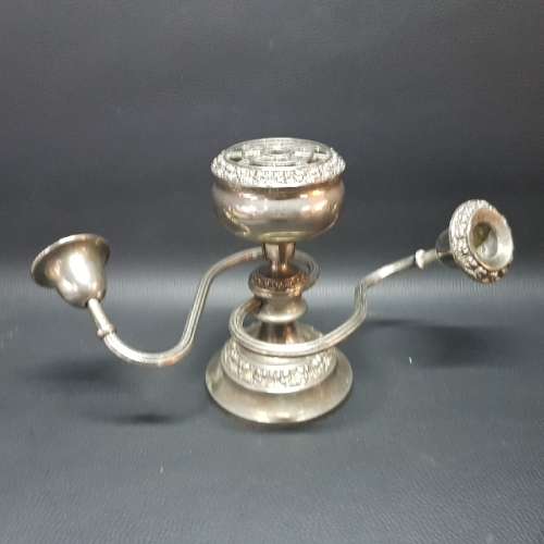Vintage Decorative Silver-plate Candle Stand and Perfume Burner