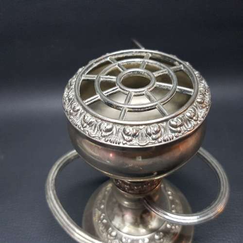 Vintage Decorative Silver-plate Candle Stand and Perfume Burner