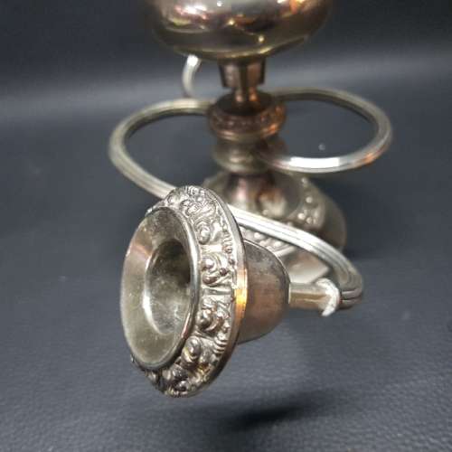 Vintage Decorative Silver-plate Candle Stand and Perfume Burner