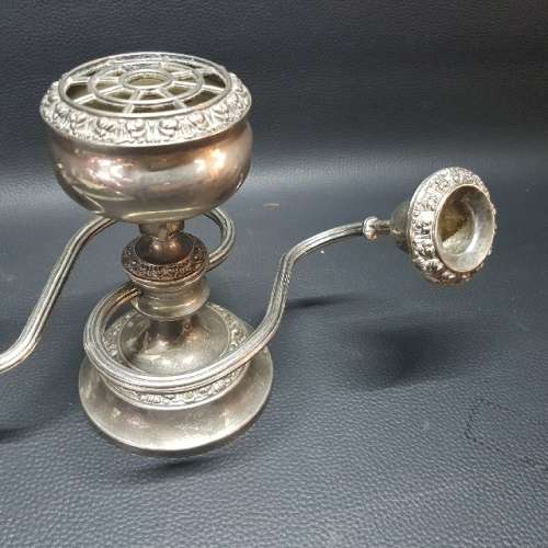 Vintage Decorative Silver-plate Candle Stand and Perfume Burner