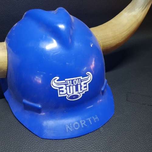 Rams Horns Blue Hard Hat