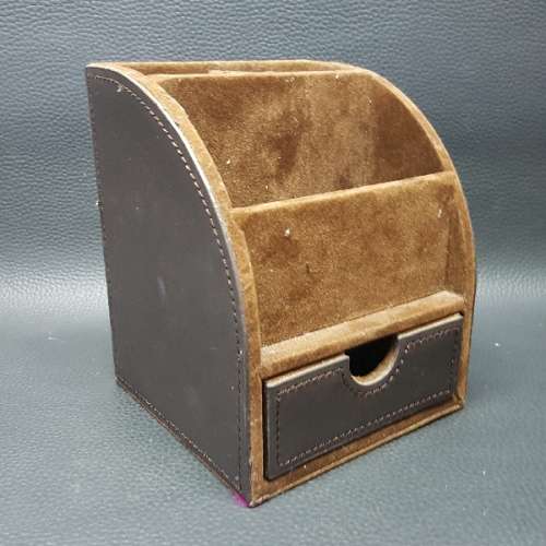 Leather and Velvet Desk Organizer!!!