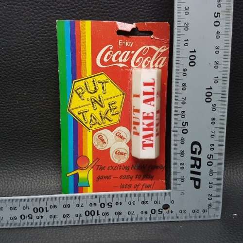 Rare Vintage Boxed Coca Cola Put n Take Game!!!