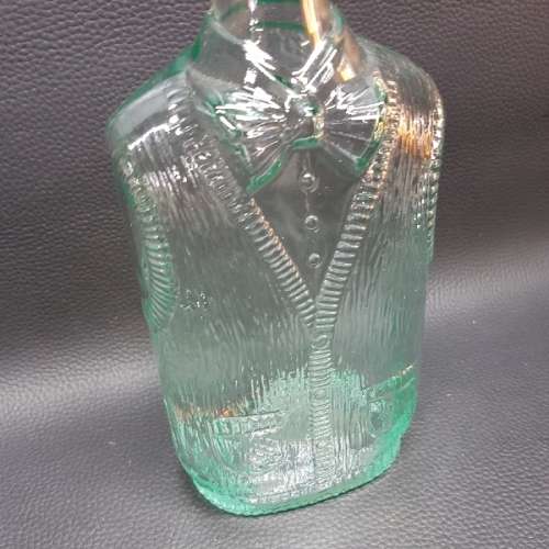 Collectible Green Glass Jacket Shaped Decanter!!!!