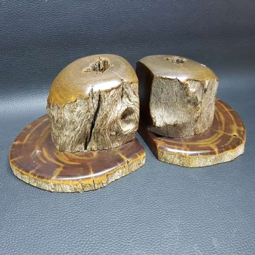Collectible Hand Crafted Indigenous Bushveld Wood Book Ends