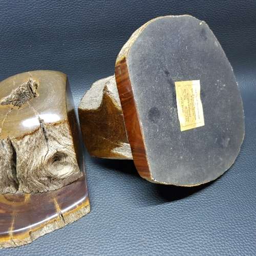 Collectible Hand Crafted Indigenous Bushveld Wood Book Ends