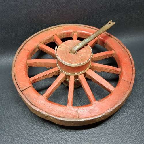 RARE Hand Crafted Vintage Small Wooden Ox Wagon Wheel!!!