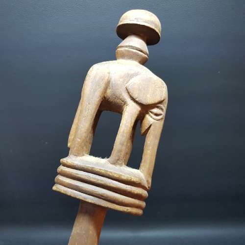 RARE!!! Hand Crafted Vintage Wood Carved Elephant Walking Stick