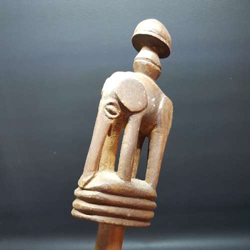 RARE!!! Hand Crafted Vintage Wood Carved Elephant Walking Stick