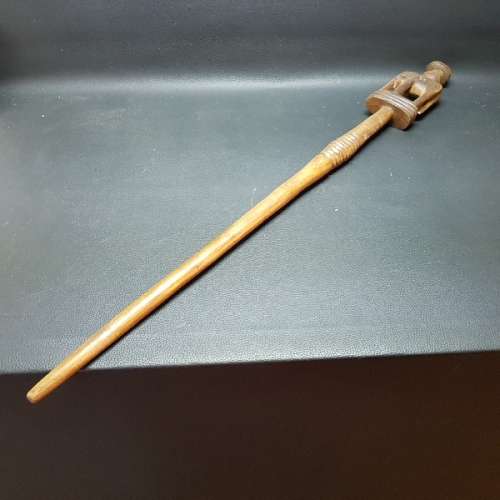 RARE!!! Hand Crafted Vintage Wood Carved Elephant Walking Stick