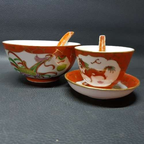Hand Painted Oriental Single Setting Dinner Service!!!