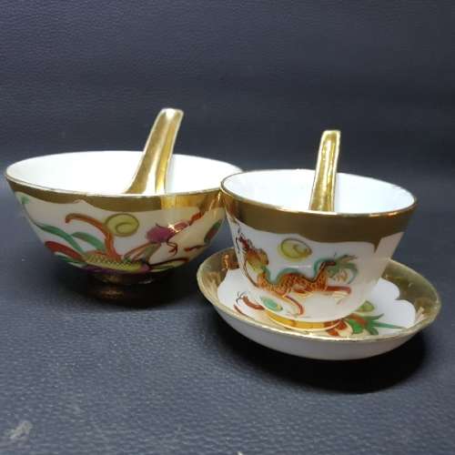 Hand Painted Oriental Single Setting Dinner Service!!!