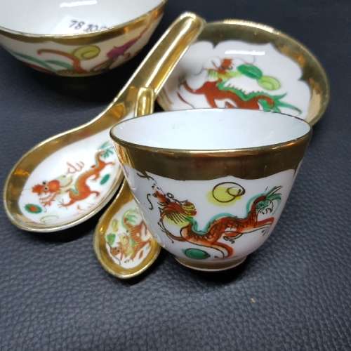 Hand Painted Oriental Single Setting Dinner Service!!!