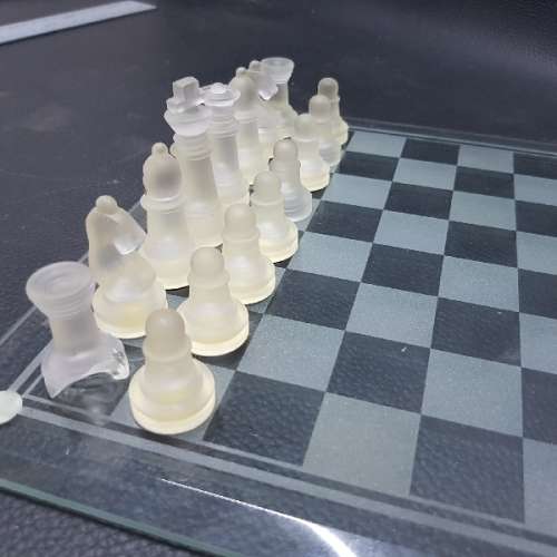 Complete Glass Chess Set