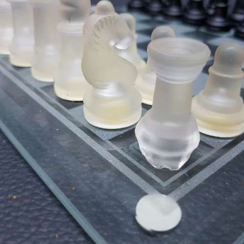 Complete Glass Chess Set
