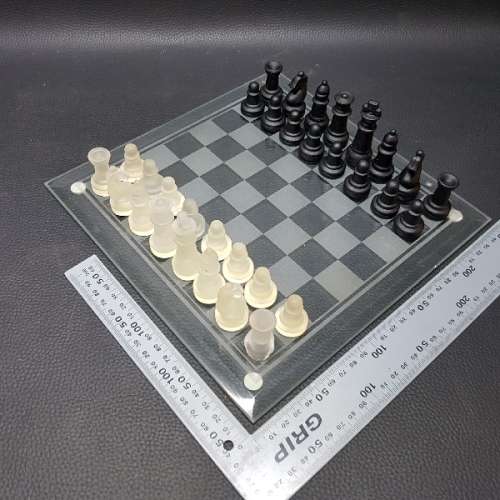 Complete Glass Chess Set