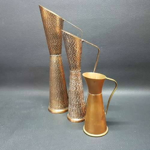 Vintage Copper Wine Pitchers