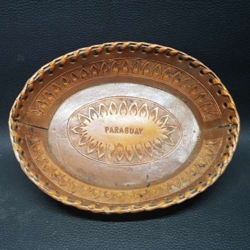 Original Genuine Leather Hand Crafted Paraguay Nut Bowl!!!
