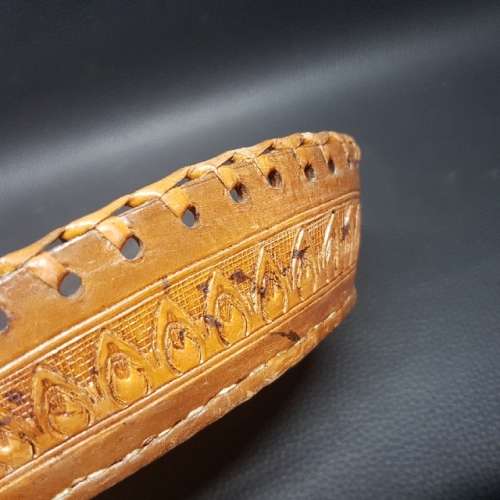 Original Genuine Leather Hand Crafted Paraguay Nut Bowl!!!