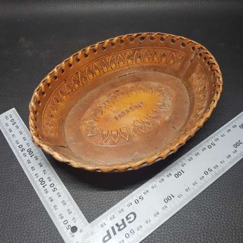 Original Genuine Leather Hand Crafted Paraguay Nut Bowl!!!