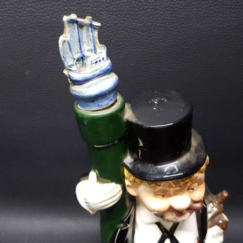Vintage Glazed Porcelain Character Decanter!!!