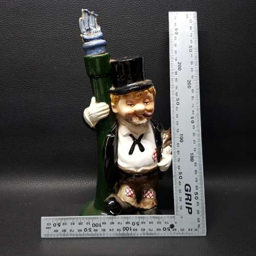 Vintage Glazed Porcelain Character Decanter!!!