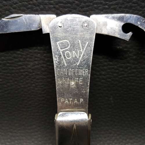 Vintage "PONY" Can, Bottle Opener and Pocket Knife