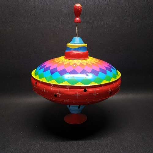 RARE!!! Large 1950's Vintage German Tin Toy Spinning Top!!!