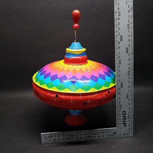 RARE!!! Large 1950's Vintage German Tin Toy Spinning Top!!!
