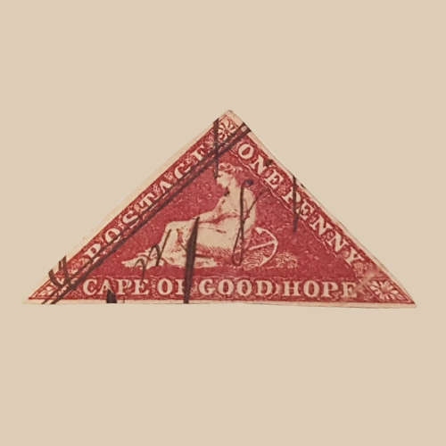 1853 Cape Of Good Hope One Penny Red Triangle Stamp