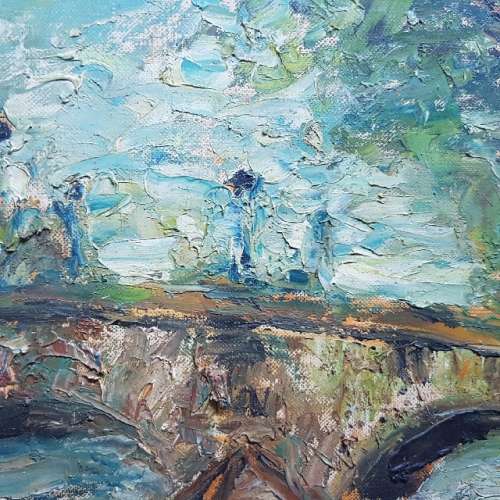 Framed Detailed landscape Oil on Board Signed by artist (650mm x 550mm)