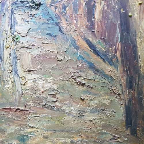 Framed Detailed landscape Oil on Board Signed by artist (650mm x 550mm)