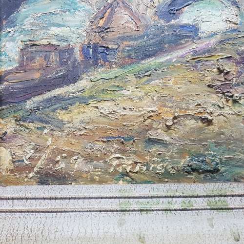 Framed Detailed landscape Oil on Board Signed by artist (650mm x 550mm)