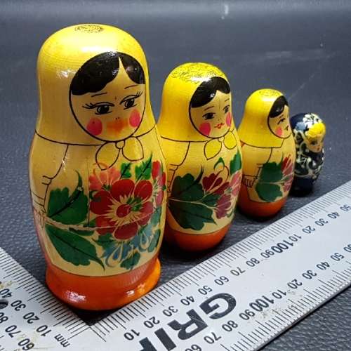 Detailed Hand Painted 4 Level Russian Nesting Doll