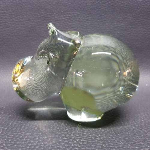 Large Collectible Ngwenya Glass Hippo Paperweight