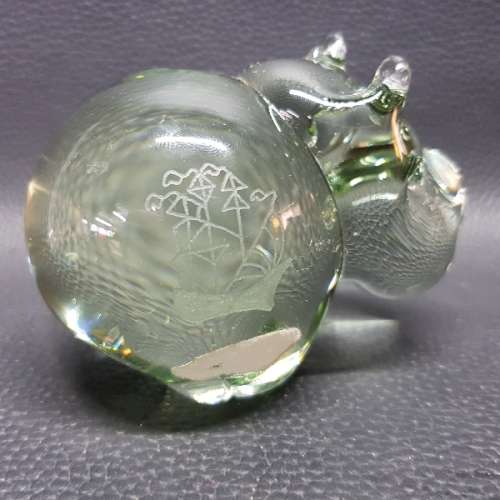Large Collectible Ngwenya Glass Hippo Paperweight