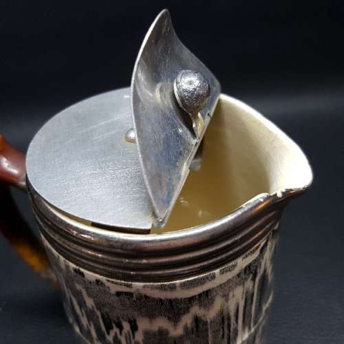Rare Arthur Wood Silver Shield Porcelain Jug